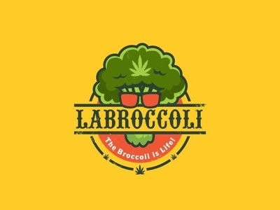 La Broccolli broccoli cartoon cool design green illustration logo marijuana mascot