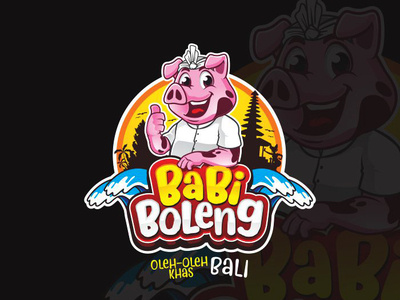 Babi Boleng Bali babies bali cartoon cute design icon illustration indonesia logo mascot pig souvenir travel vector