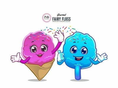 Fluffy Candy Mascot candy caracter cartoon cute design illustration logo logo mascot mascot vector