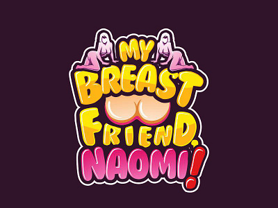 My Breast Friend Naomi app breast cartoon cool cute design friend icon illustration logo manga mascot vector
