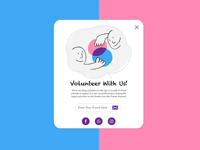 Volunteer Pop Up Ad