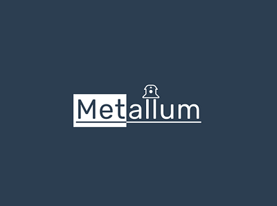 Metallum Logo branding flat icon logo minimal typography