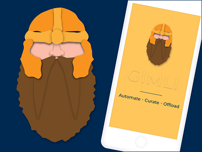 GIMLI - App Icon branding illustration illustrator ui vector