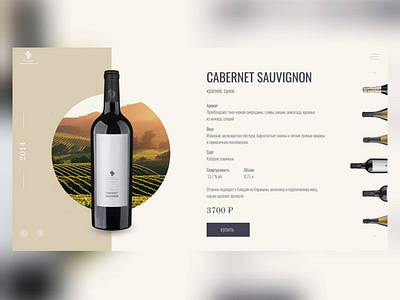 Concept of wine page