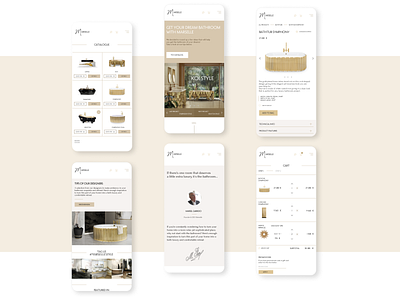 Luxury bathrooms - Adaptation for mobile devices bathroom design designer elegant luxury luxury brand ui ux web webdesign