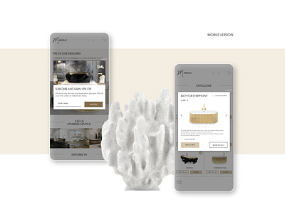 Mobile version bathroom design elegant luxury luxury brand ui uiux ux web webdesign