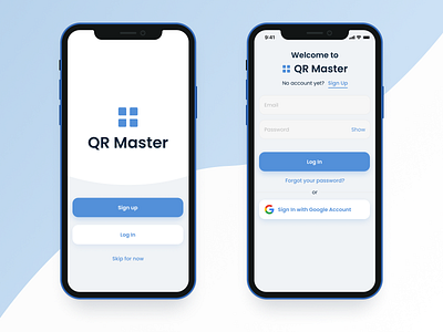 QR Master - QR Code Generator | Daily UI Challenge 001 (Sign up) app dailyui design graphic design qr code generator signup ui uiux
