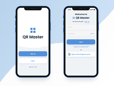 QR Master - QR Code Generator | Daily UI Challenge 001 (Sign up)