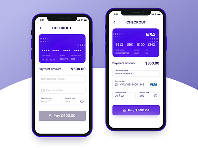Credit card checkout | Daily UI Challenge 002