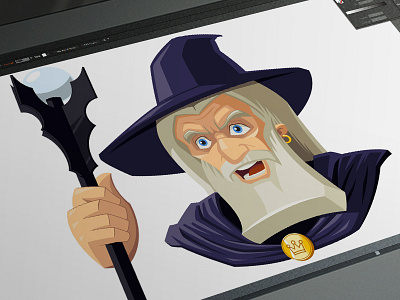 Undisclosed Videogame Project digital download free game illustration magic old staff vector videogame witch wizard