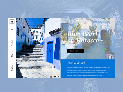 Blue Pearl of Morocco arabian arabian nights chefchaouen morocco travel ui web design