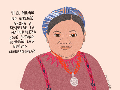 Rigoberta Menchu digitalart illustrations illustrator latinx procreate