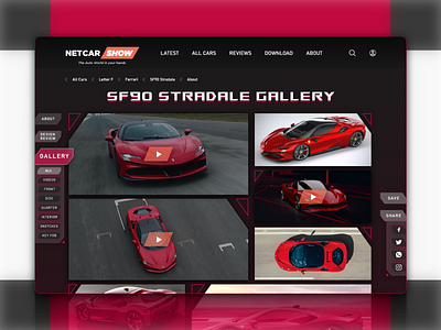 Netcarshow Website Redesign- Gallery Page adobe xd adobexd android app app design automobile automotive gallery ios app presentation ui ui ux ui design uidesign uiux web design webdesign website website design