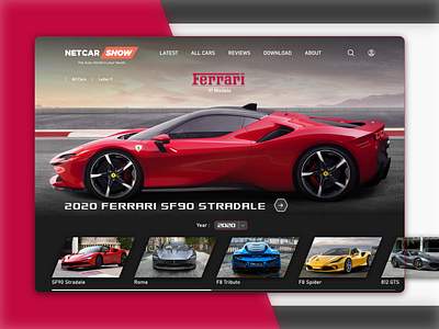 Netcarshow Website Redesign- Company Page adobe xd adobexd android automotive ferrari ios app presentation ui ui ux ui design uidesign uiux web web design webdesign website website design