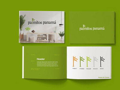 Palmitos Panamá brand business colors design food green logo nature palm plants professional typography