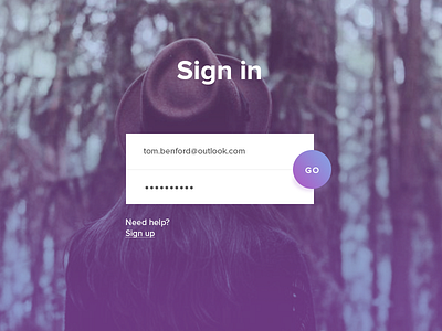 Sign up page - Daily UI #001 daily ui dailyui log in minimalism purple sign in sign up