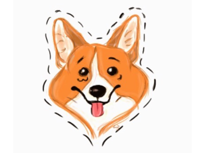 digital doggie corgie doggie art digital