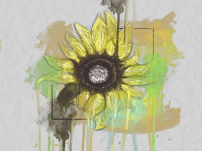 Sunflower frame sunflower art artist