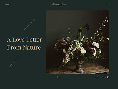 Flower boutique 🥀 design e shop flower ui ux webdesign