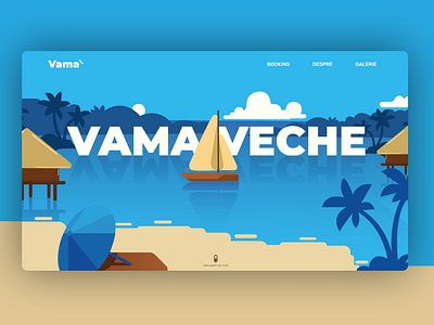 Vama Veche app art design flat graphic design illustration ui ux web website