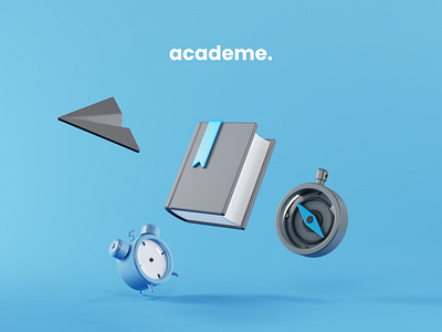 Academe. 3D Icons Pack