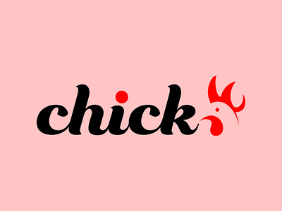 Chick Logo branding chciken design graphic design hen illustration logo minimal pultry roaster wordmark