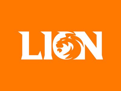 Lion Logo branding design graphic design illustration lion logo minimal negative space vector wordmark