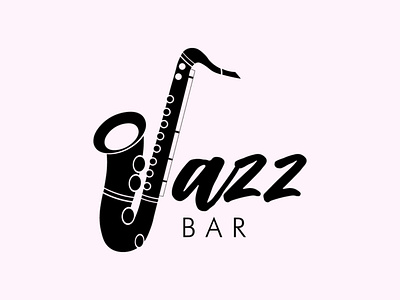 Jazz bar Logo bar branding design graphic design illustration jazz logo minimal music sax saxophone vector wordmark