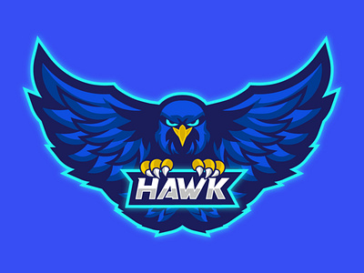 Hawk Mascot Logo angry animal bird branding design esport gaming graphic design hawk illustration logo mascot twitch vector