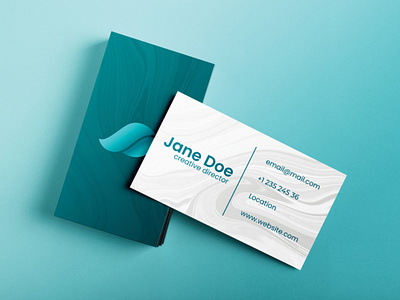 Turquoise Business cards brand identity branding business cards company design graphic design illustration stationery visual identity