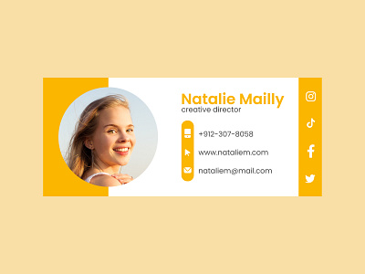 Yellow Email Signature branding business email business email signature design e signature email designe email signature graphic design illustration logo minimal vector