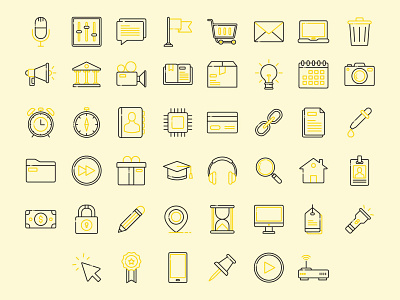 Minimal Icons branding custom icons design flat icons graphic design icon design icons illustration line icons minimal ui icons vector