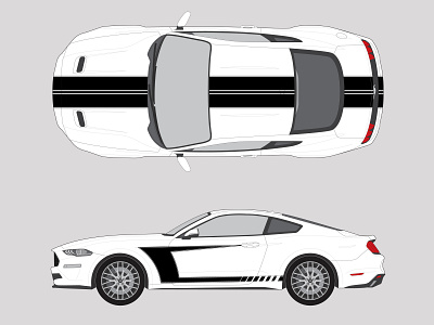 Car Wrap Mustang car design graphic design illustration minimal modern mustang vector vehicle vinyl wrap