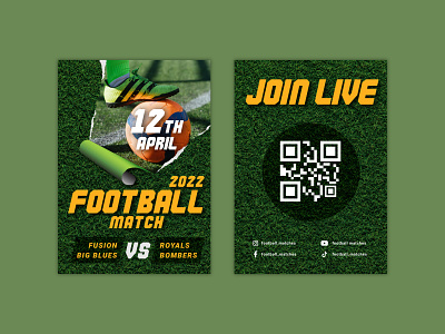Football match Flyer brochure design flyer football football match graphic design match poster publication sport