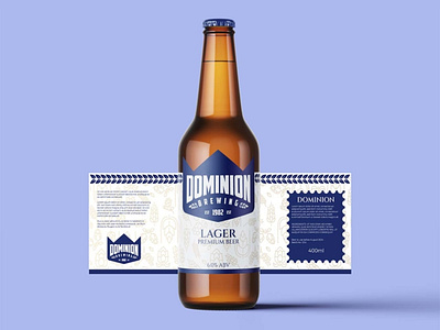 Dominion Beer Label alcohol beer beverage branding design drink graphic design label packaging