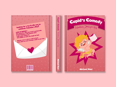 Cupid's Comedy Book Cover book covers book design cupid funny humor joke laughing love valentine valentines jokes