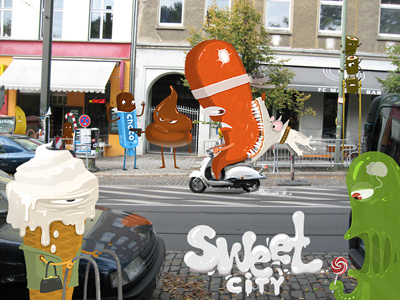 Sweet city illustration