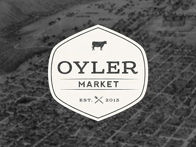 Oyler Market Logo badge bbq branding identity logo retro vintage