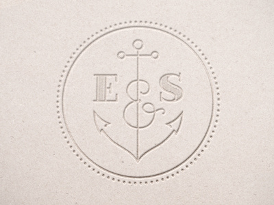 E&S Monogram ampersand anchor initials logo monogram nautical wedding