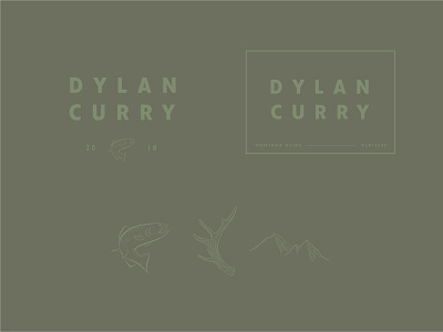 DYLAN CURRY MONTANA GUIDE brand identity branding design graphic design icon illustration logo logo design pattern design typography vector