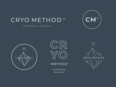 CRYO METHOD brand identity branding business branding cryo therapy design graphic design health icon illustration local business logo logo design masculine design merch design merchandise product design recovery signage simple logo