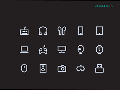 Gadgets icon set