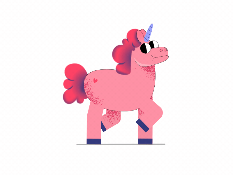 My Little Unicorn animals animation character animation child design flat illustration logo minimal movement pink pony rose unicorn logo