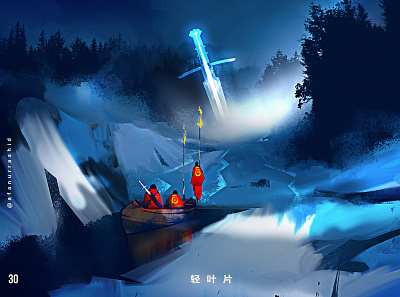 Light blade art cg concept art creative image game art illustration painting