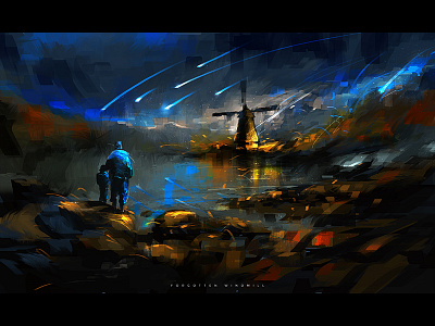 Forgotten Windmill art cg concept art painting story windmill