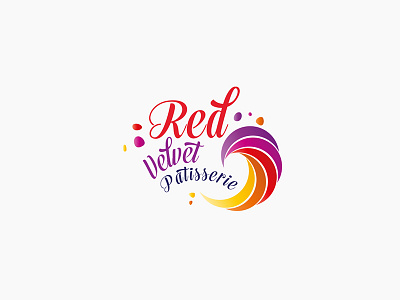 Red Velvet Patisserie app cake logo design logo ui