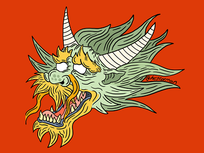 Red Dragon chinese dragon design digital illustrations digitalart digitaldrawing dragon dragonart east asian dragon illustration illustration art procreate procreateapp