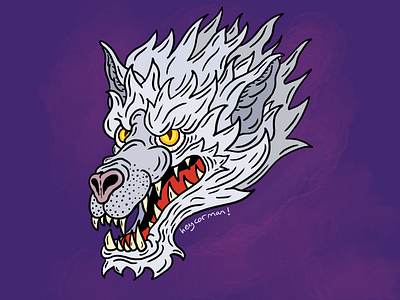 White Wolf design digital illustrations digitalart digitaldrawing geralt illustration illustration art procreate procreateapp whitewolf witcher wolf