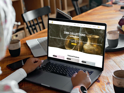 Website Design | Zims Collections mock up web design website design