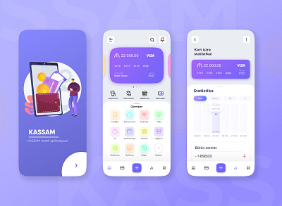 "KASSAM" Mobile app. app minimal ui ux web website
